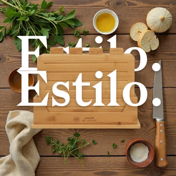 Kit de 4 tablas de bambú con base