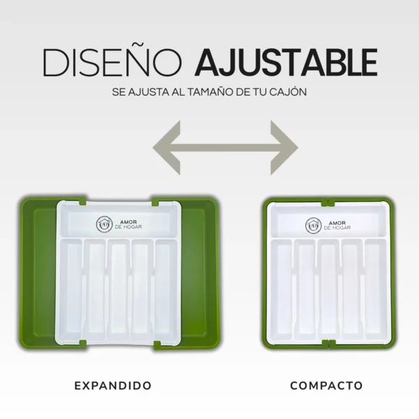 Organizador de cubiertos y utensilios de cocina