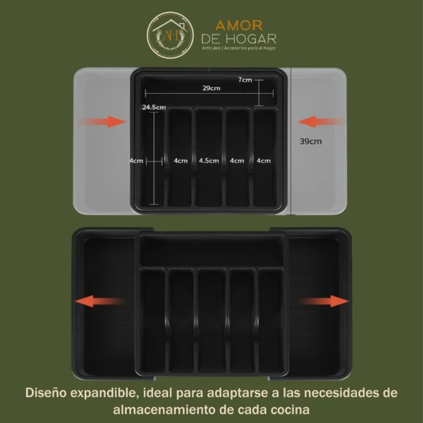 Organizador de cubiertos y utensilios de cocina
