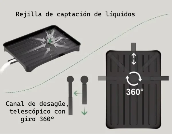 Escurridor de cocina de doble nivel