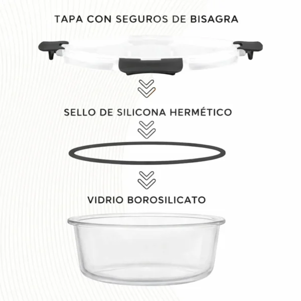 Set de 12 Recipientes de Vidrio Herméticos con Tapa – Contenedores para Alimentos y Meal Prep