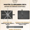 EA-4 Escurridor para Trastes de 2 Niveles de Acero al Carbono con Bandeja y Canal de Drenaje con Portacubiertos, Portacuchillos y Soporte para Tablas de Cortar