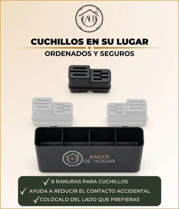 EA-7 Escurridor para Trastes de 2 Niveles de Acero al Carbono con Bandeja y Canal de Drenaje con Portacubiertos, Portacuchillos y Soporte para Tablas de Cortar