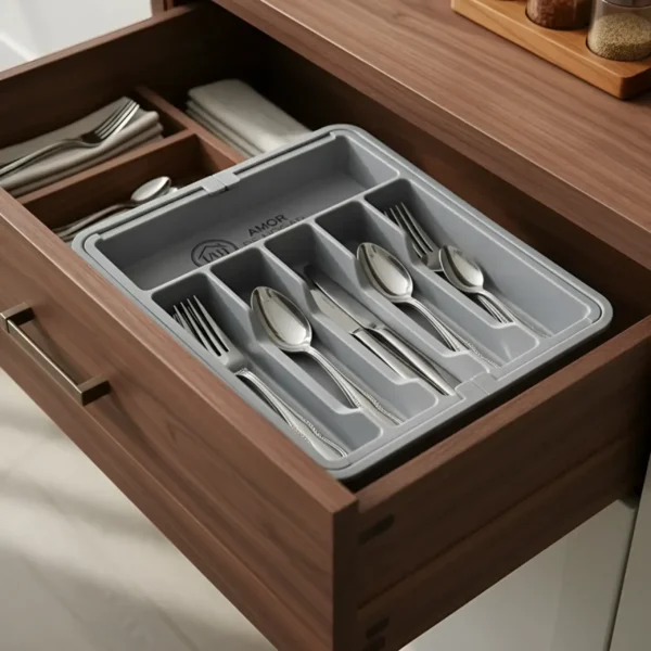 Organizador de cubiertos y utensilios de cocina