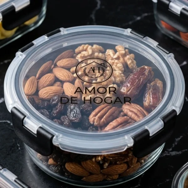 Set de 12 Recipientes de Vidrio Herméticos con Tapa – Contenedores para Alimentos y Meal Prep