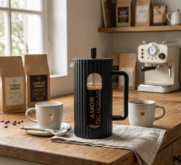 Prensa Francesa con Jarra de Vidrio 1 L - Café con Sabor más Intenso