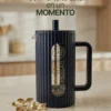 Prensa Francesa con Jarra Graduada de 1 Litro y Cubierta Protectora | Para Café Molido, Té e Infusiones