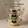 Set de 12 Recipientes de Vidrio Herméticos con Tapa – Contenedores para Alimentos y Meal Prep