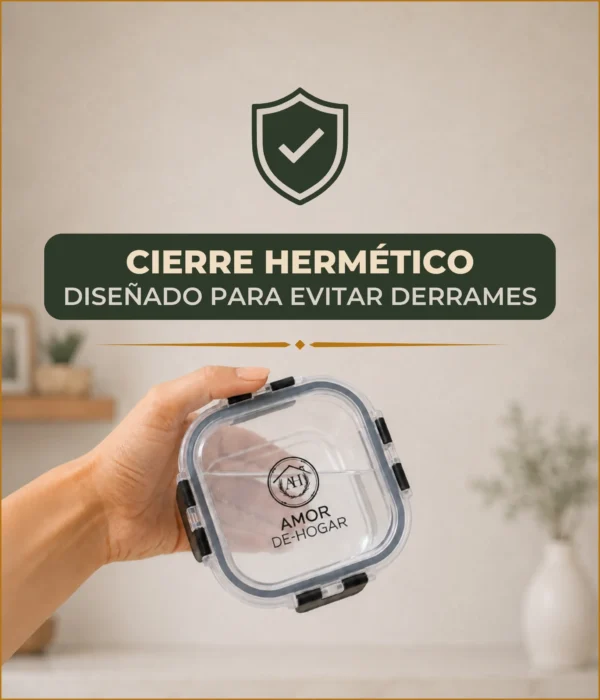 Set de 12 Recipientes Herméticos de Vidrio para Comida y Almacenamiento, Contenedores para Cocina, Meal Prep, Microondas, Horno, Refrigerador y Congelador, sin BPA
