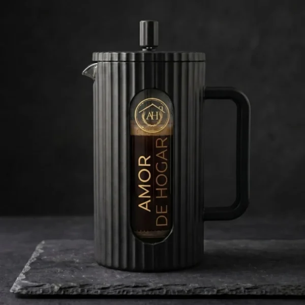 Prensa Francesa con Jarra Graduada de 1 Litro y Cubierta Protectora | Para Café Molido, Té e Infusiones