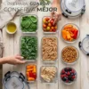 Set de 12 Recipientes de Vidrio Herméticos con Tapa – Contenedores para Alimentos y Meal Prep