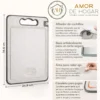 Tabla para Cortar de Acero Inoxidable 2 en 1, con afiador de cuchillos y rallador de ajo